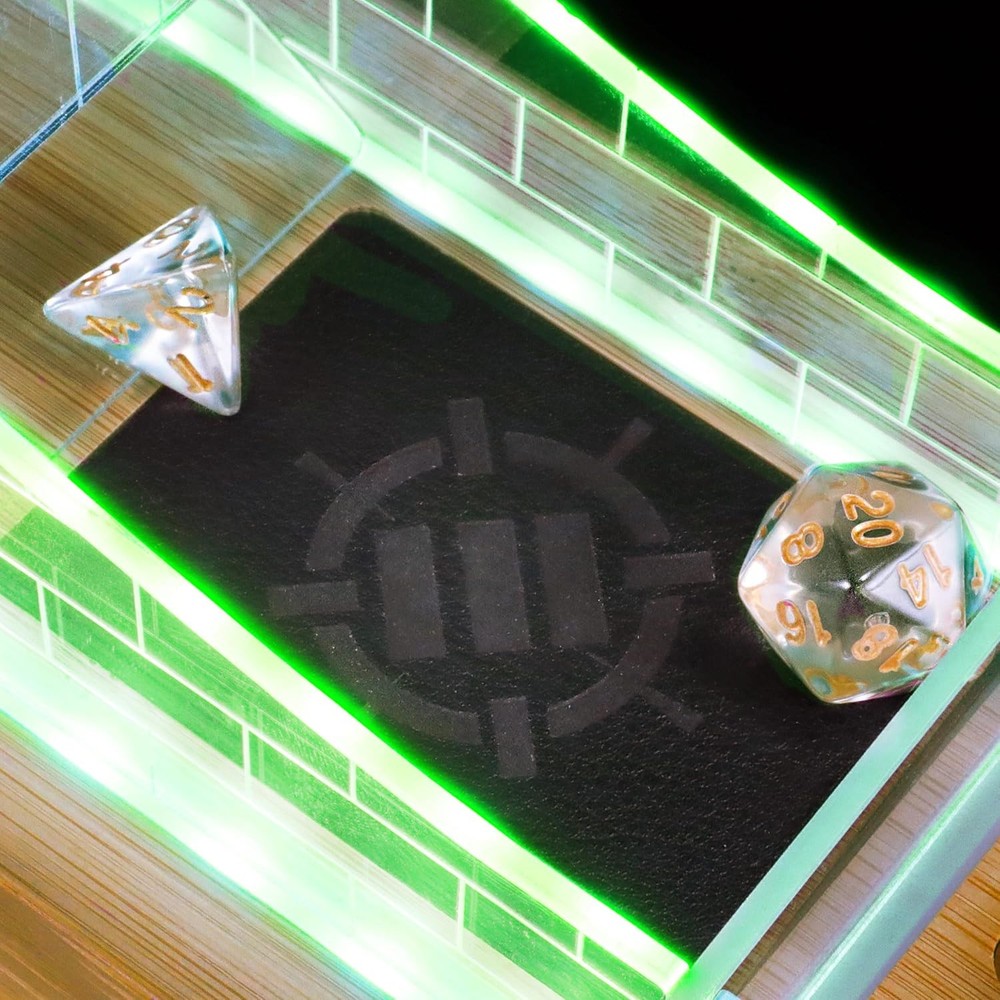 Tabletop LED Dice Tower with 7pc Dice Set