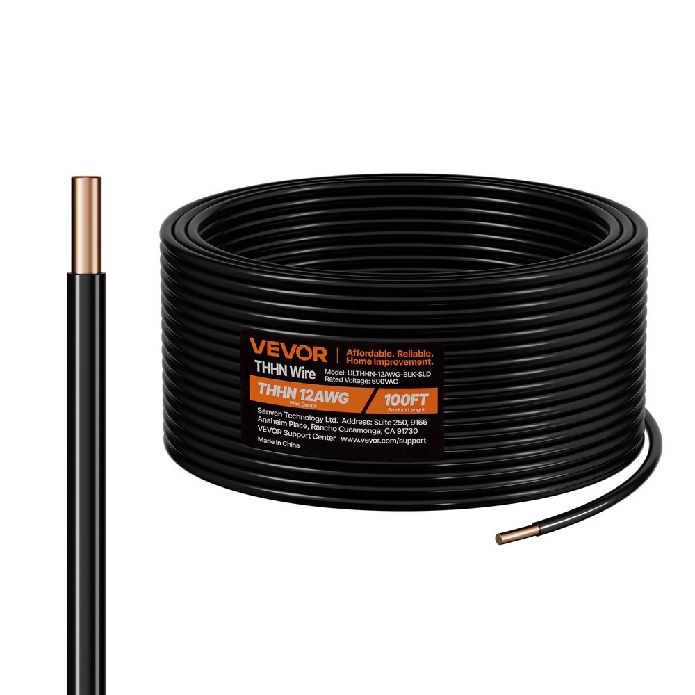 12 AWG Solid THHN Wire 100% OFC Copper Electrical Building Wire Nylon Jack