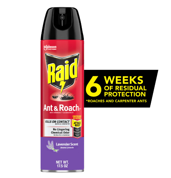 Raid® Ant & Roach Killer 26, Fragrance-free Bug Spray, 17.5 Fl. Oz. Multi Count.