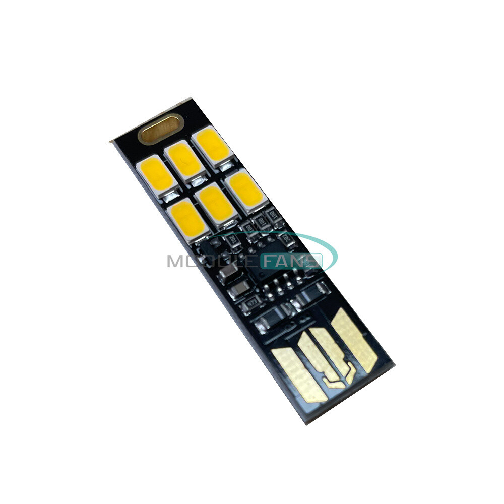 Mini Portable USB 6LED Light Touch Sensor Dimmable Night Light Module