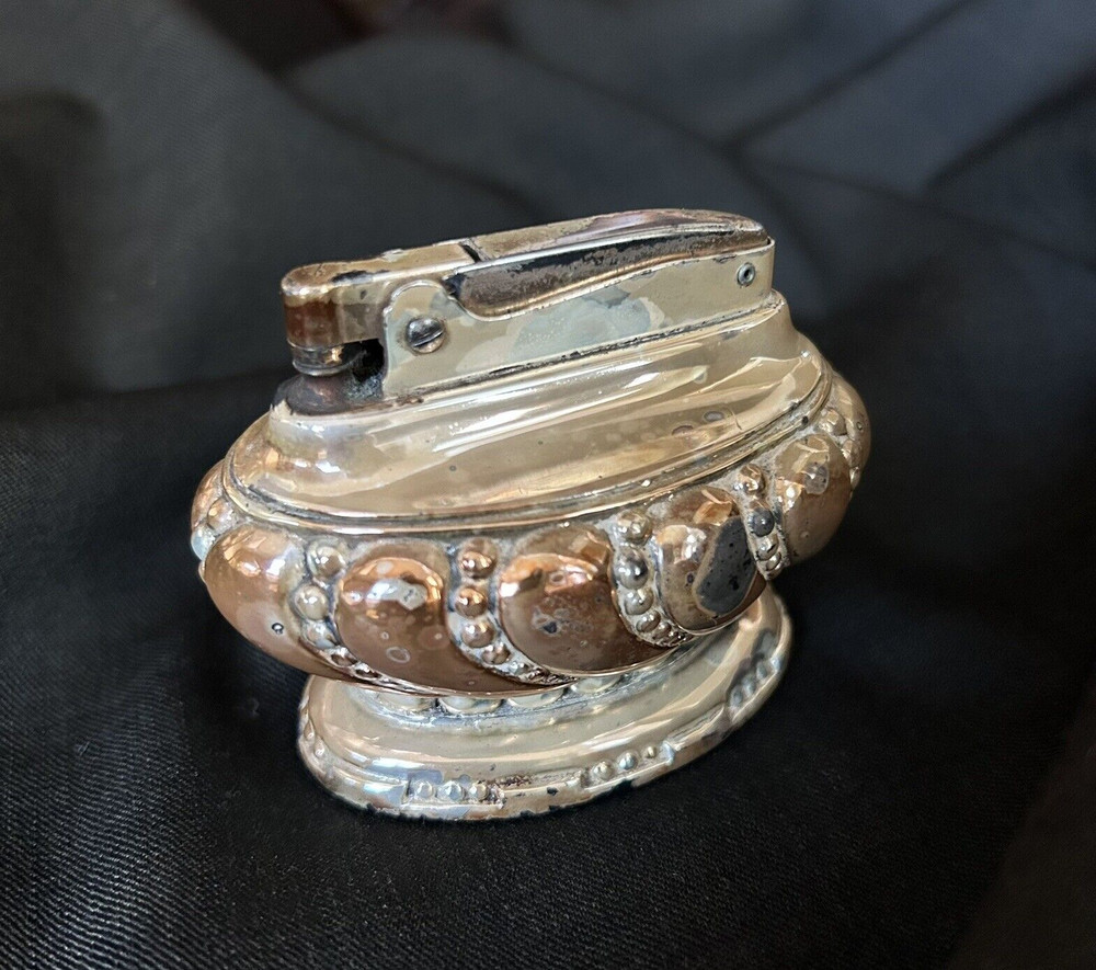 Vintage Ronson Crown Silver Plated Table Lighter - NOT WORKING