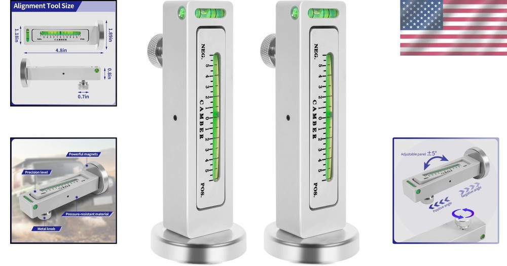 2 Pack Adjustable Magnetic Gauge Tool for Precision Camber & Caster Alignment