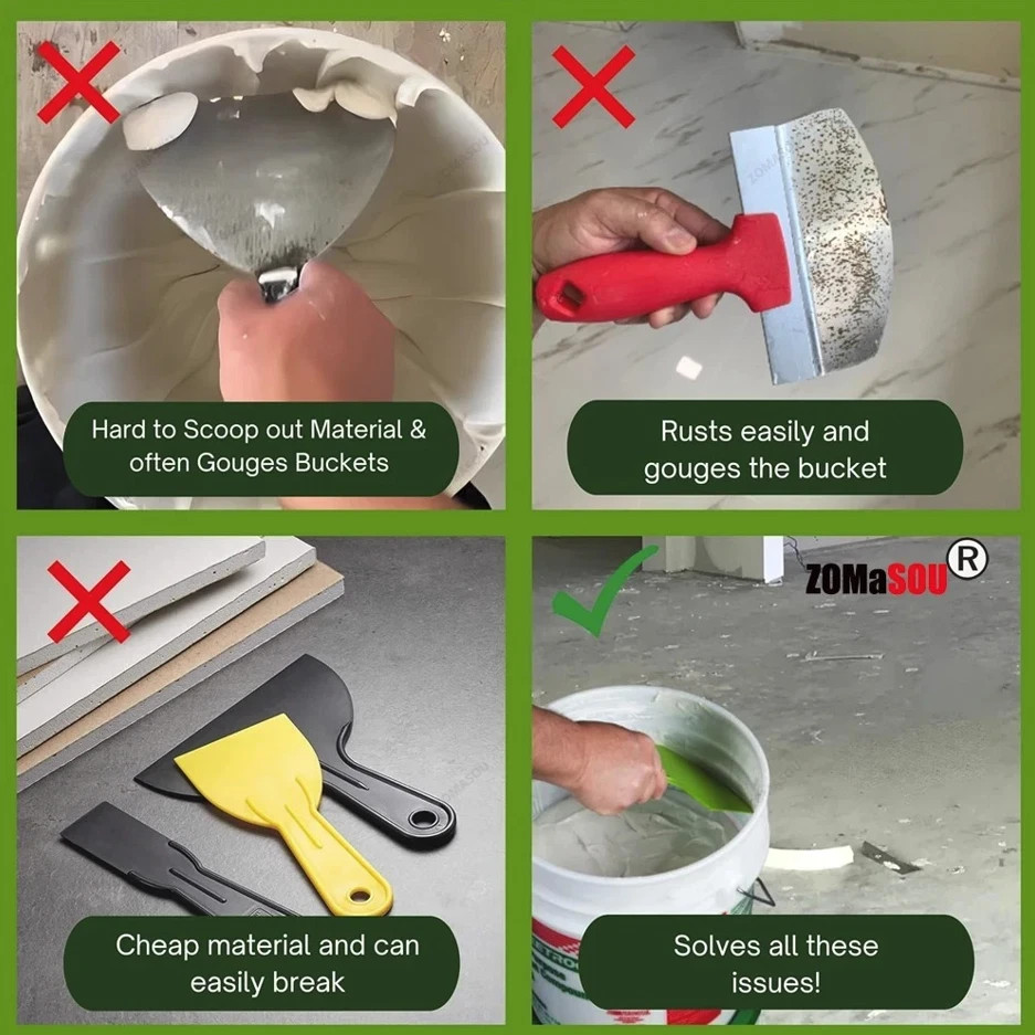 Curved Putty Knife Scraper Spackle Drywall Paint Plaster Patch Tool Construction