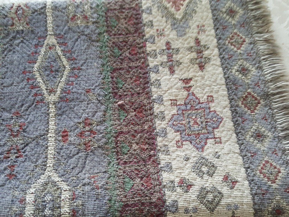 Israeli Table Topper Loomed Cloth- 30" X 14" Rectangle