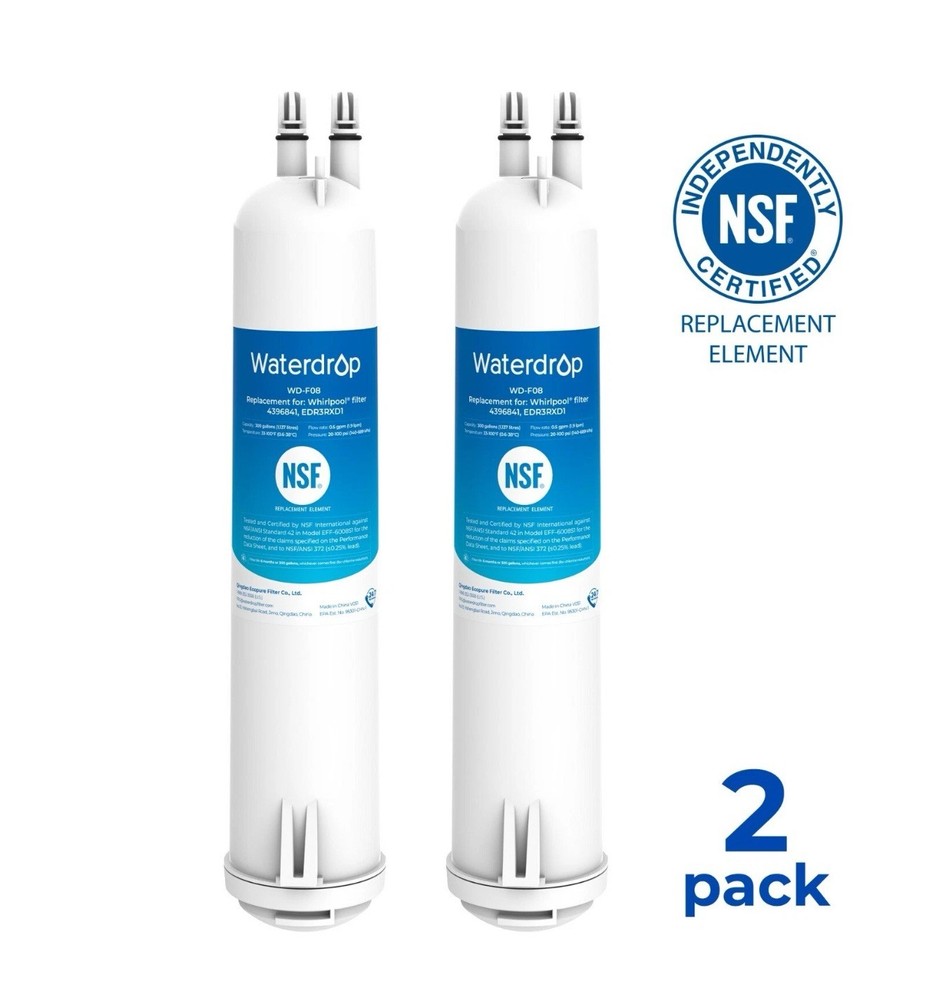 Waterdrop Refrigerator Filter, Replacement for Kenmore® 46-9083, 46-9030, 2 Pack