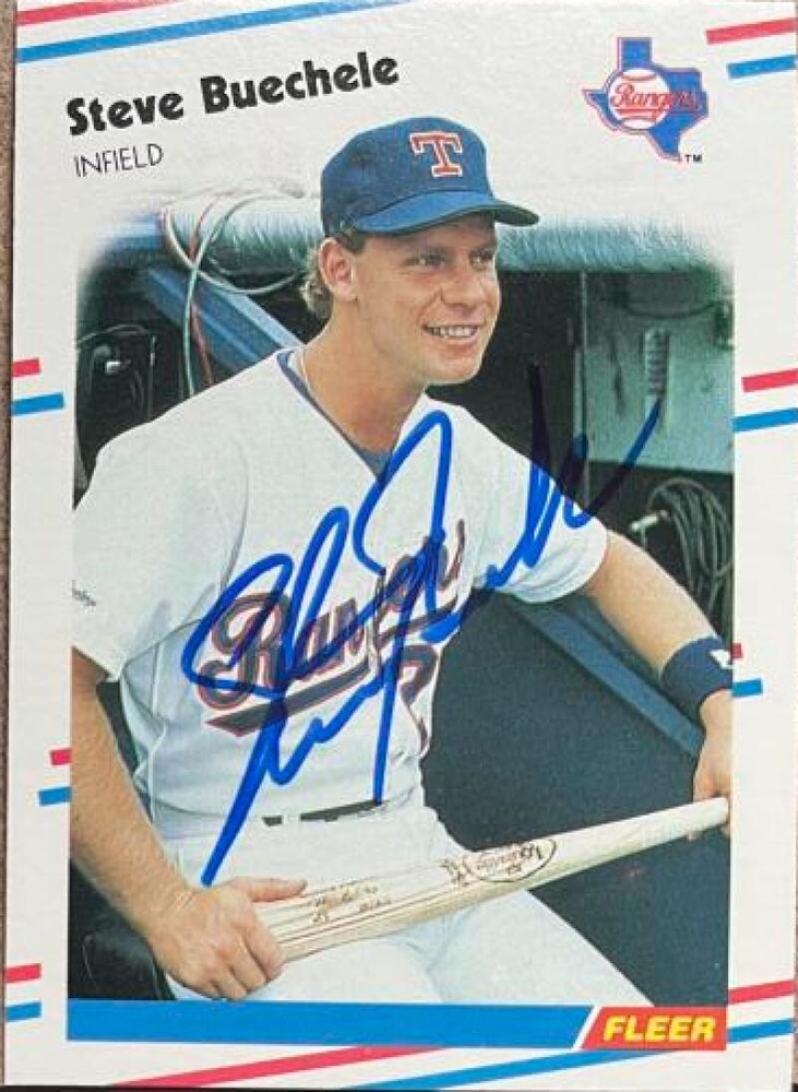 Steve Buechele Autographed 1988 Fleer #463