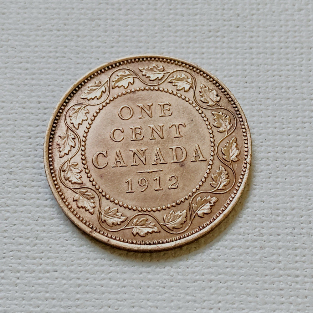 1912 Canada One 1 Cent Penny UNC
