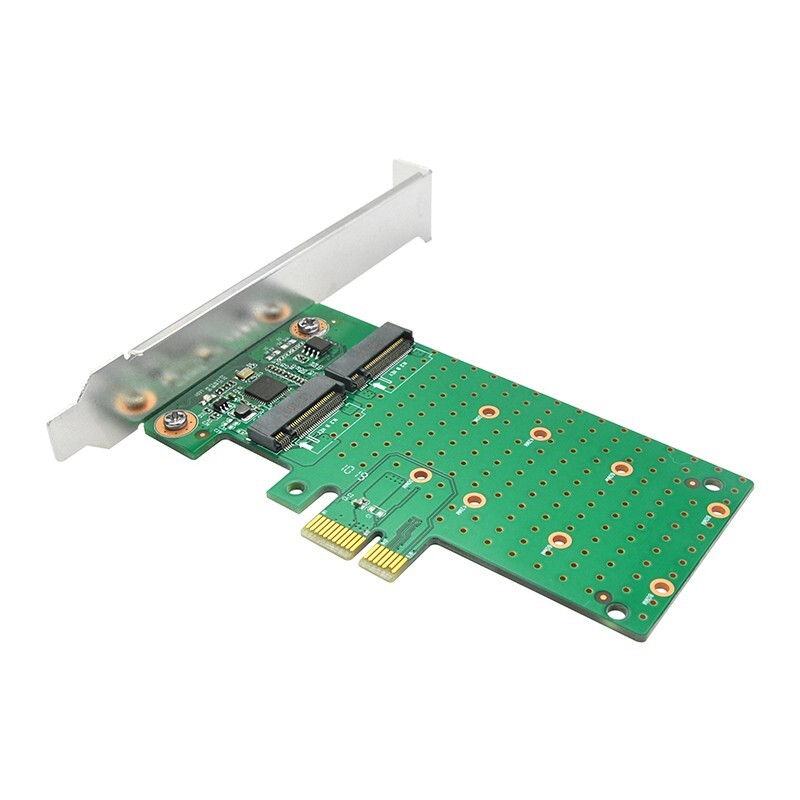 Dual PCIe x1 to M.2 SATA Controller Card