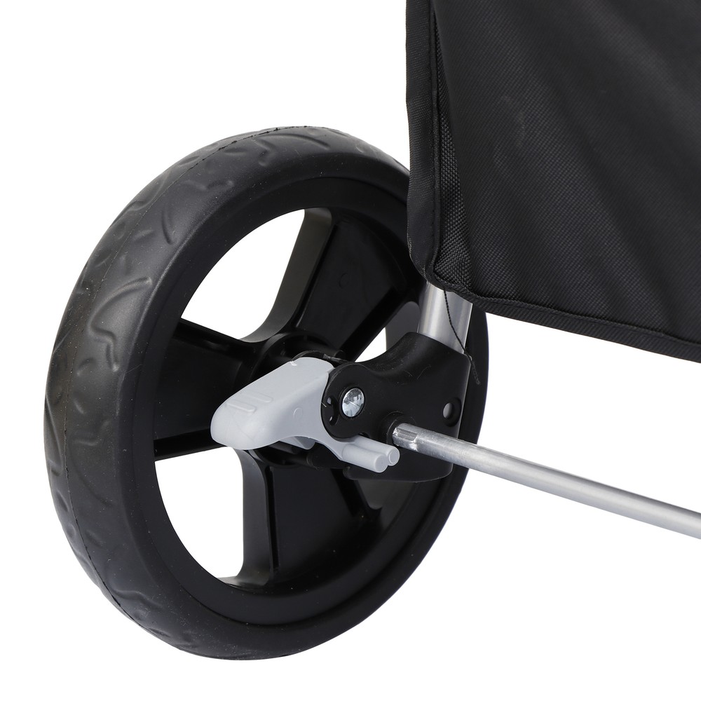 3-Wheel Pet Stroller Foldable Dog Stroller Cart Jogging Stroller w/Cup Holder