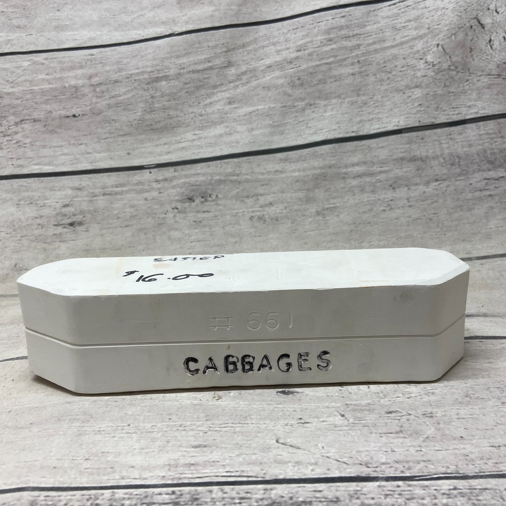 Vintage 1991 Riverview Ceramic Casting Mold Easter -Cabbages #661