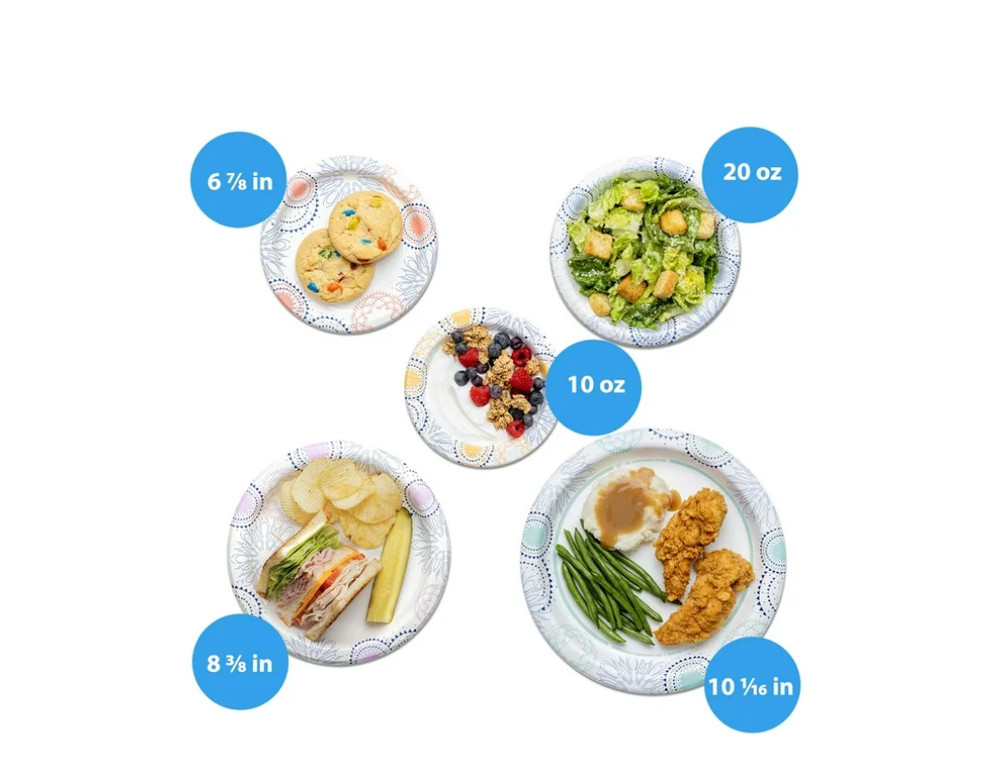 Great Value Disposable Paper Plates, 8.5", 300 Count