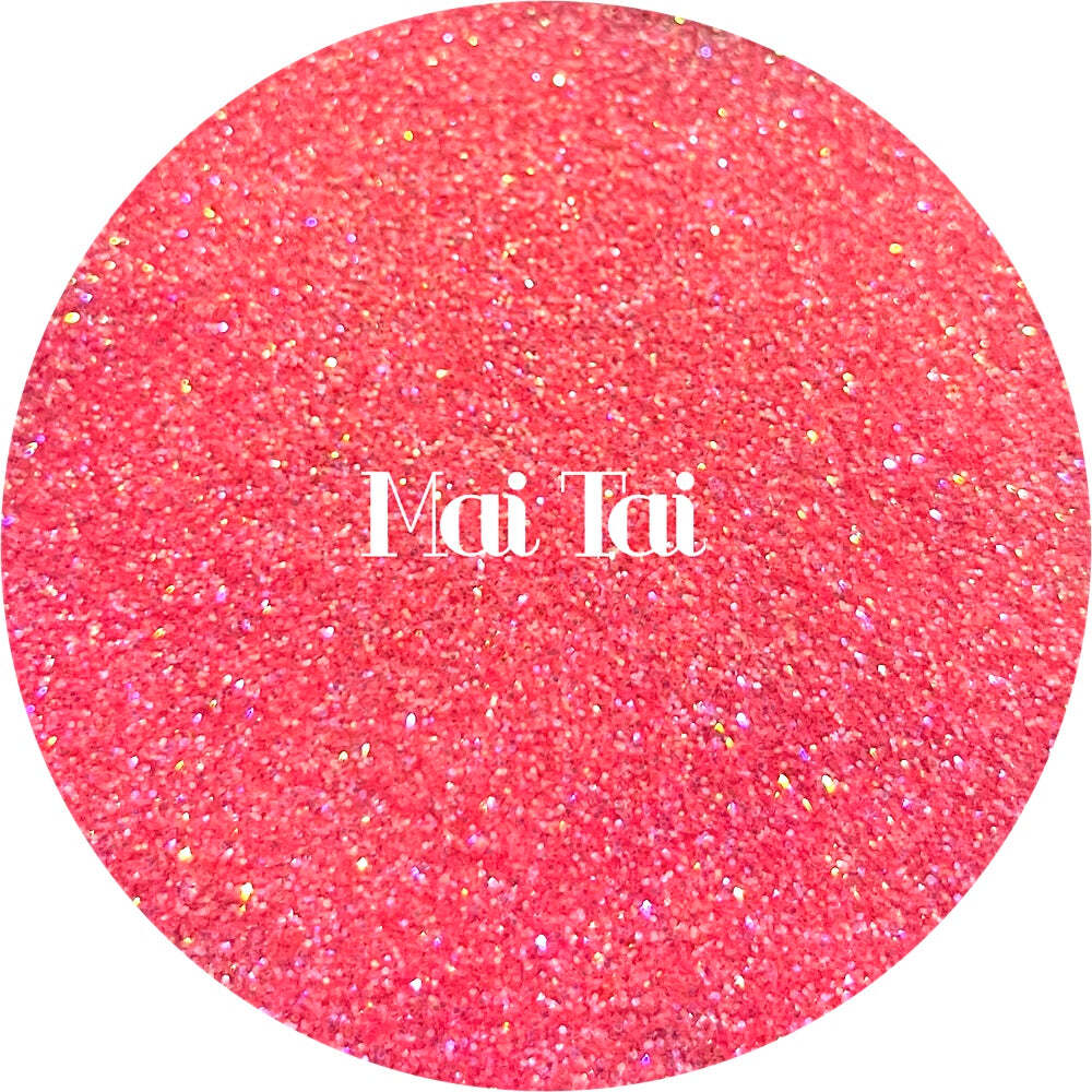 Premium Polyester Glitter - Coral Pink Iridescent Fine