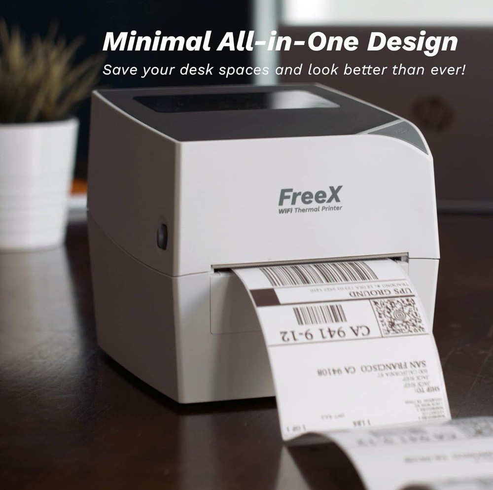 WiFi Thermal Label Printer 4x6 | USB + Wireless | Shipping Labels | Windows/Mac