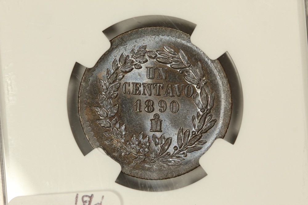 1890 Mexico 1 Centavo NGC MS65BN