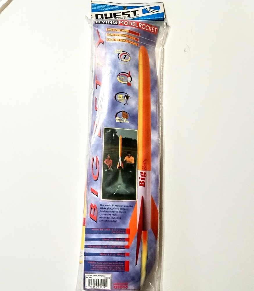 Vintage Model Rocket Kit Quest. Big Betty OOP
