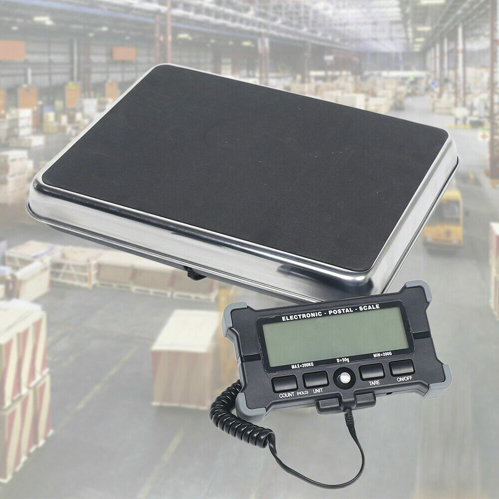 12.4" × 9.8" Digital Mail Parcel Scale with LCD Display, 200 kg Capacity