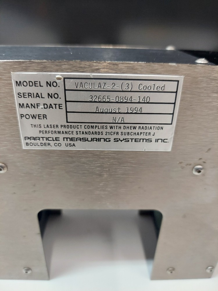 PMS VACULAZ-2-(3) PARTICLE MEASURING SYSTEM EXCELLENT CONDITION MAKE OFFER