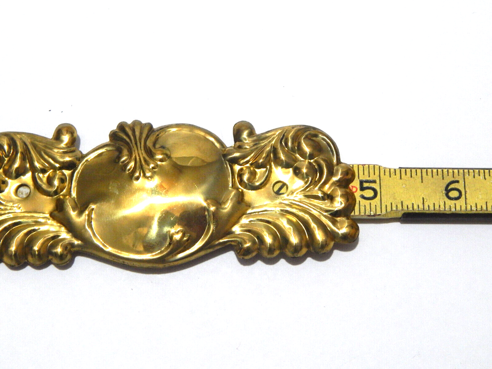 Victorian Vintage Drawer Pull Brass With Large Backplate