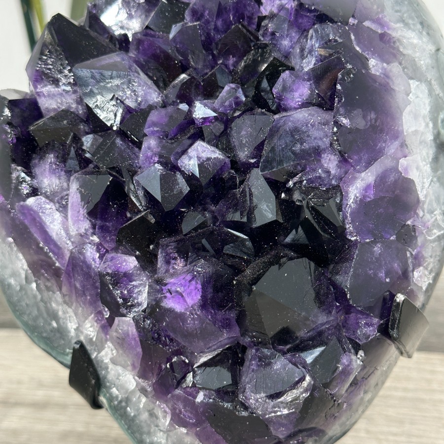 Amethyst Geode Cluster with Large Purple Crystal Points. MWS2698
