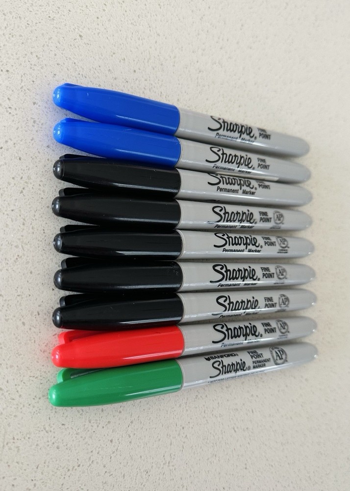 SHARPIE Permanent Markers, Fine Point, Assorted Colors, 9- Pack