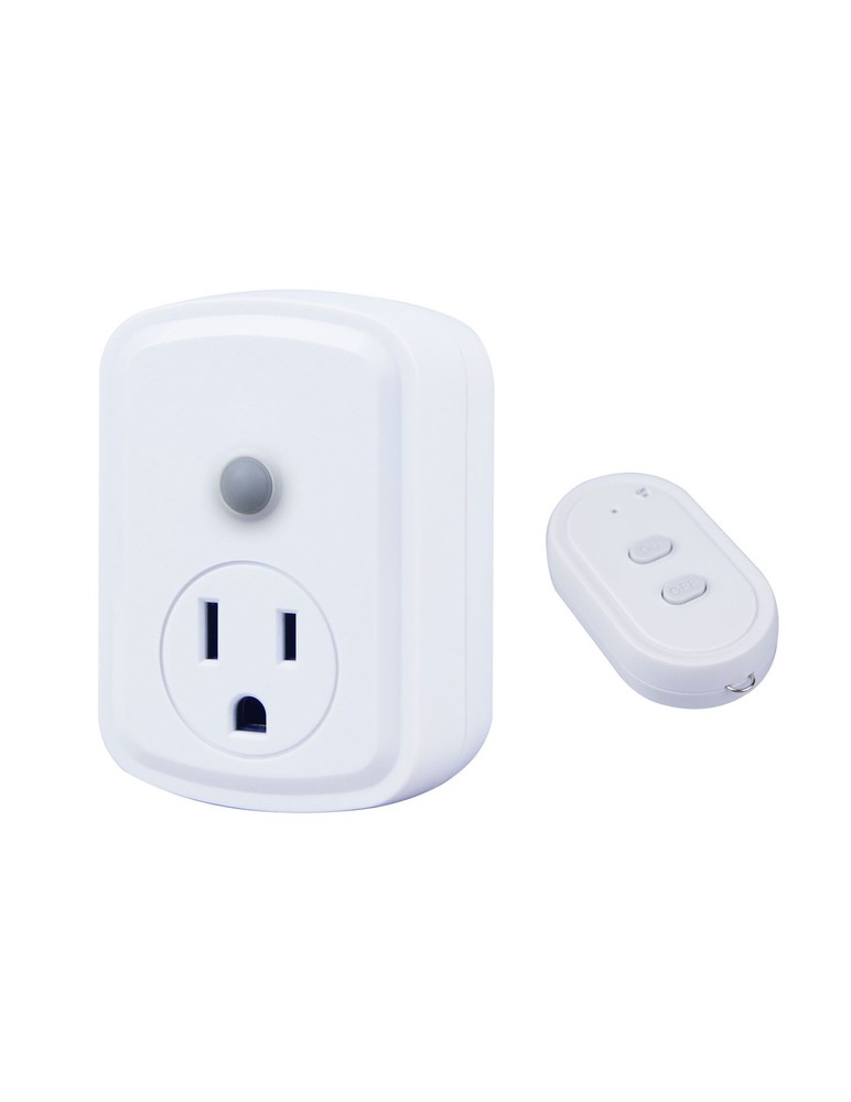 Hyper Tough Indoor 1-Outlet Wireless Remote Control, White
