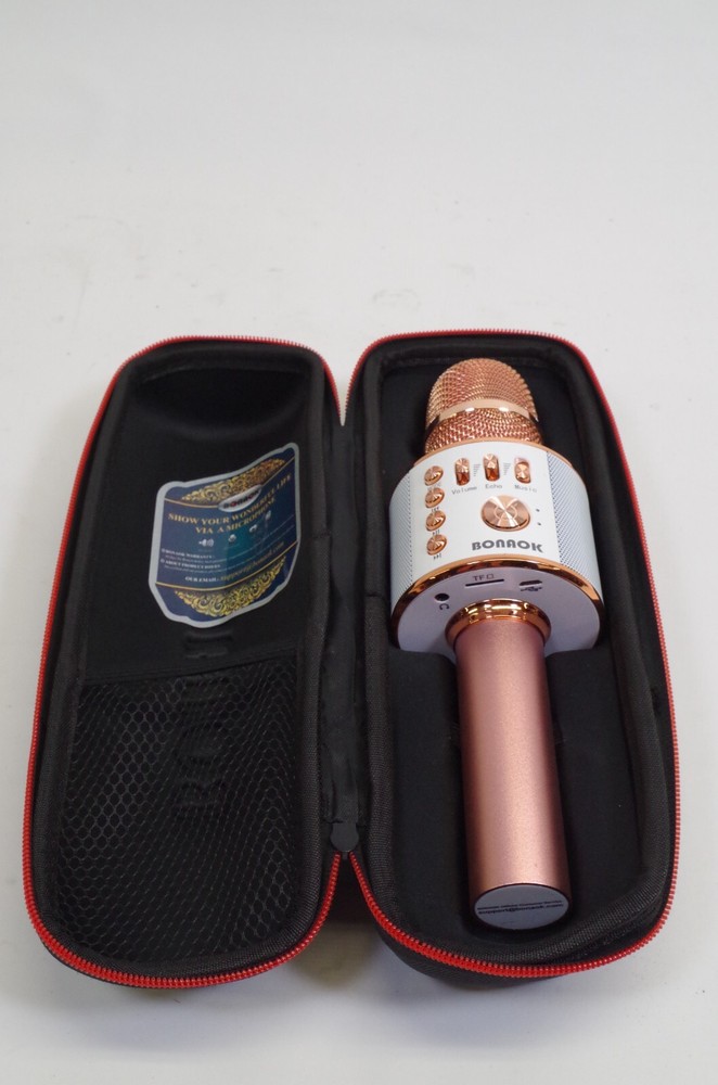 BONAOK Wireless Bluetooth Karaoke Microphone