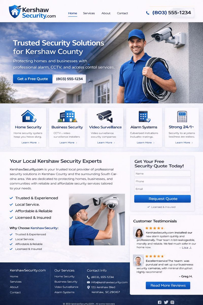 KershawSecurity.com – Brandable Premium .COM Domain | Tech | Security | CCTV