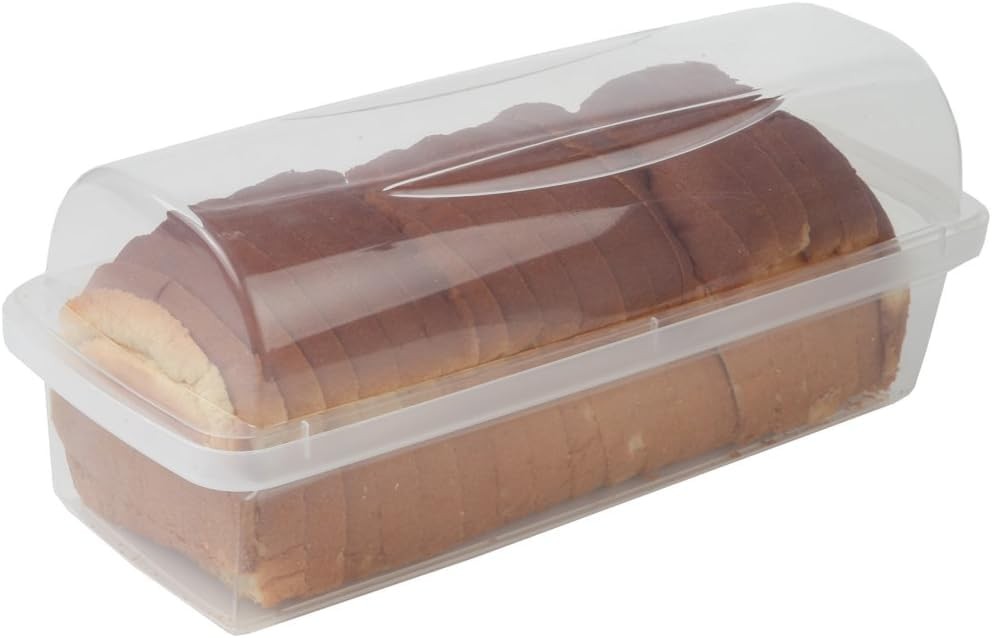 Home-X Bread Storage Container - BPA Free, Transparent Plastic clear