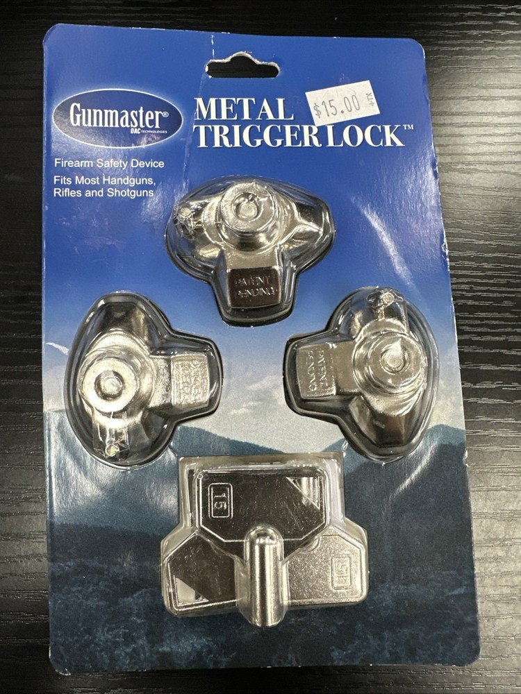 Gunmaster Metal Trigger Lock 3-Pack With Keys Included