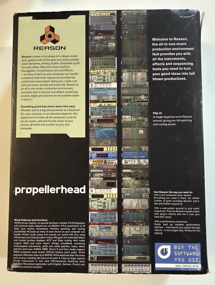 Propellerhead Reason 4 Upgrade Pack Dvd