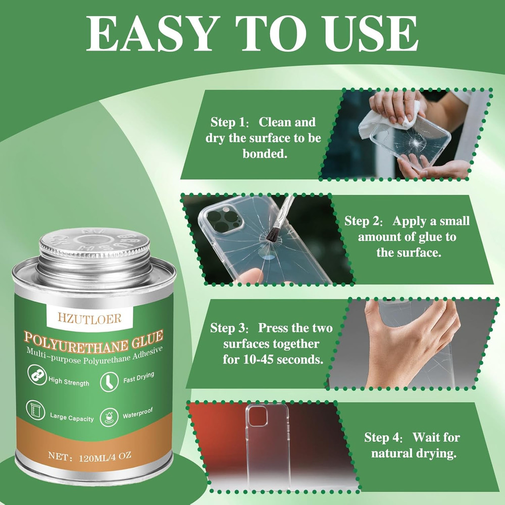 Polyurethane Adhesive,120Ml Multi-Purpose Polyurethane Glue,Super Glue for Pu...
