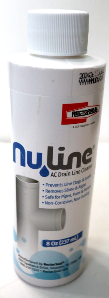 (4 - 8oz bottles) NU-LINE AC Drain Line Cleaner