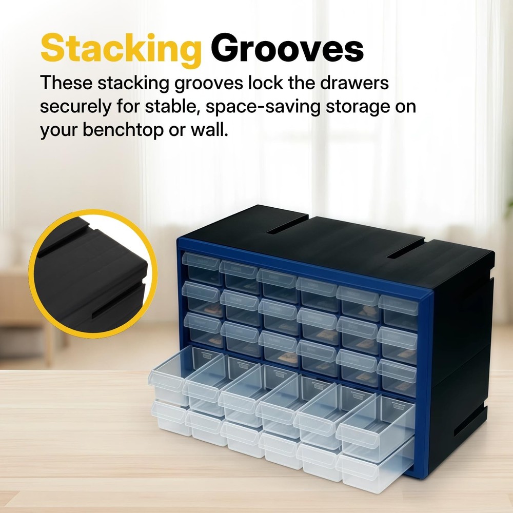 NORTHSKY 30-Drawer Plastic Storage Drawers, Small Parts Organizer, Stackable ...