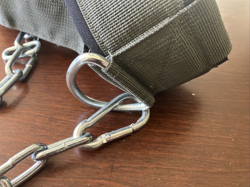 Head Neck Harness with Chain for Weight Lifting Training Adjustable Strap