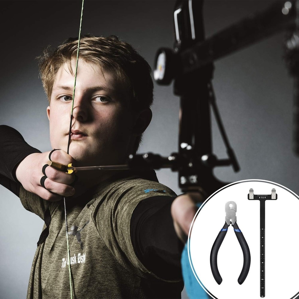 Bow String Nocking Points Pliers Strings Knock Set T Shape Bow Square Ruler N...