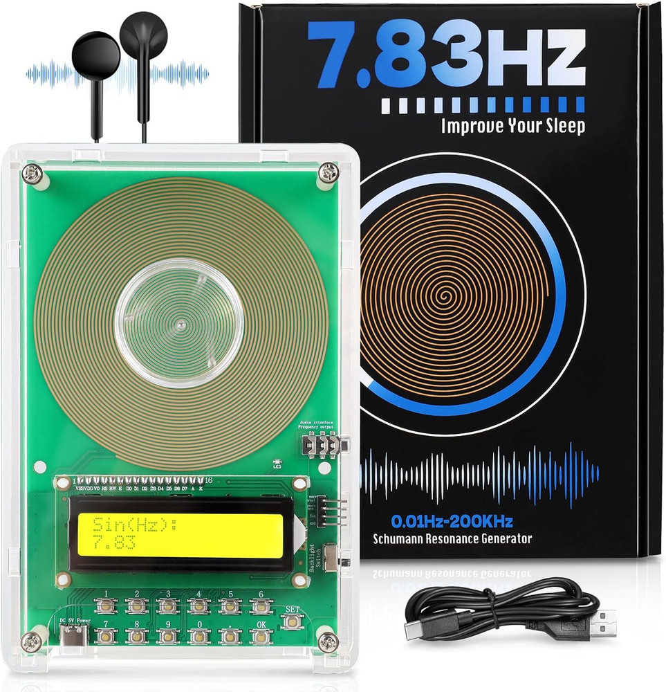 7.83Hz Healing Frequency Generator with Adjustable Range and LCD Display
