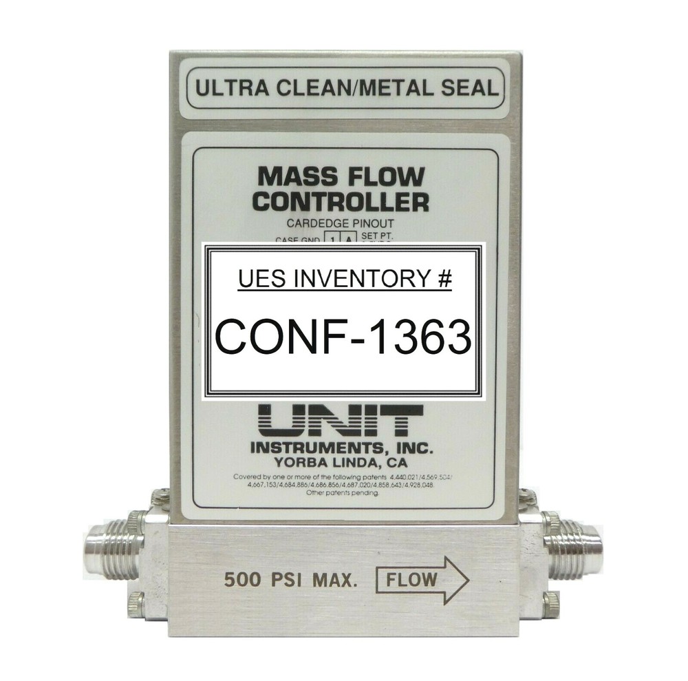 UNIT Instruments UFC-8160 Mass Flow Controller MFC 20 SLM H2 Working Spare