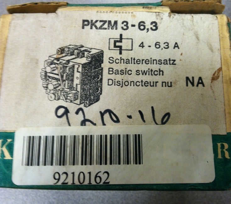 NEW Klockner Moeller Basic Switch PKZM3-6,3 Starter Motor PKZM3