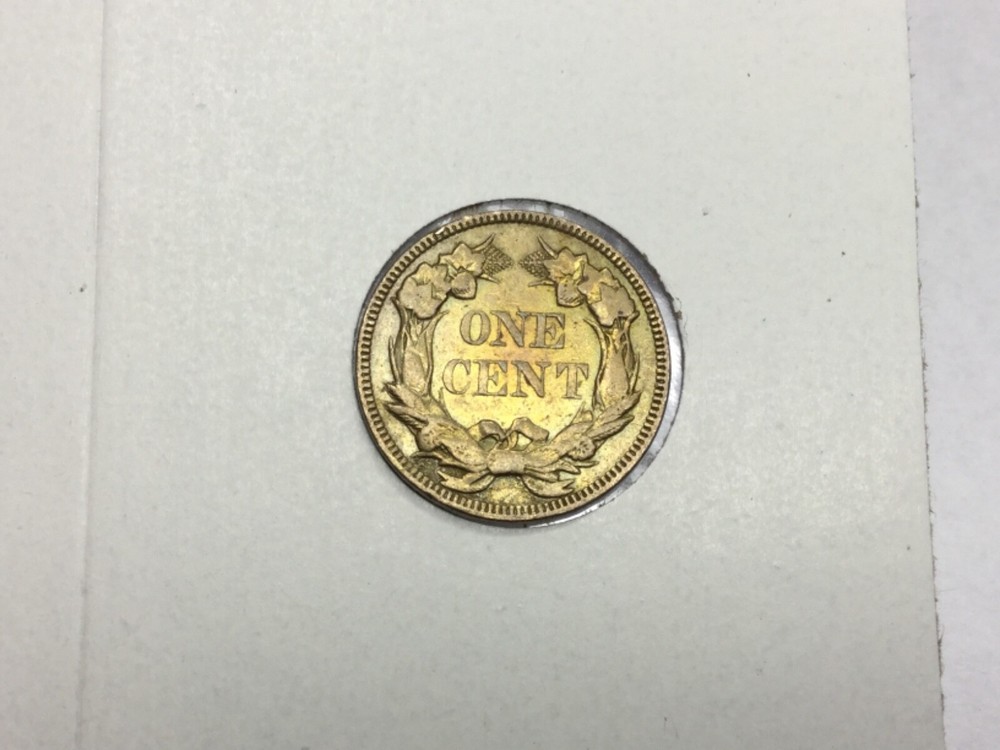 1857 Flying Eagle Cent in extra fine/almost uncirculated- value