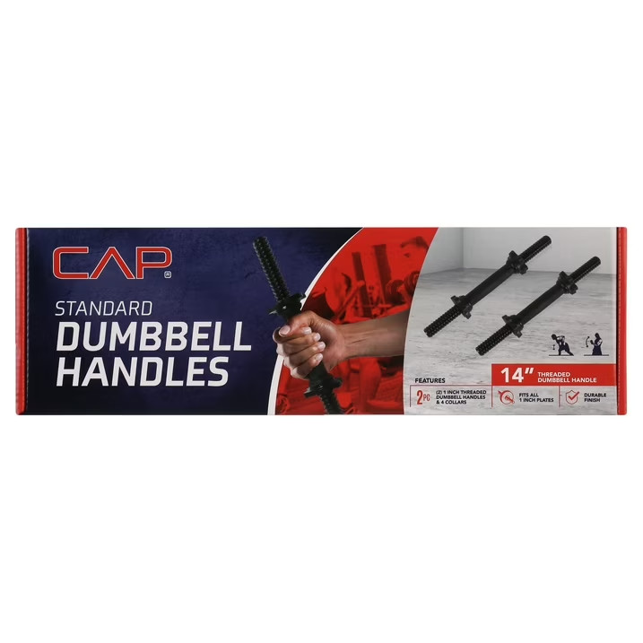 CAP Standard 14" Threaded Dumbbell Handle Set, Black