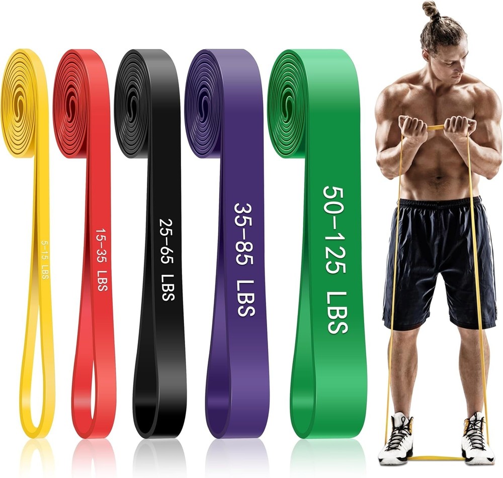 Pull Up Assistance Bands, 5-Level Resistance Bands for Working Out, Pull Up B...