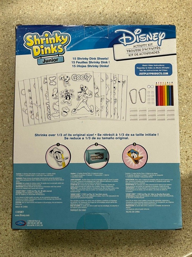 Shrinky Dinks Junior Disney Classics Activity Kit Mickey Minnie Mouse New