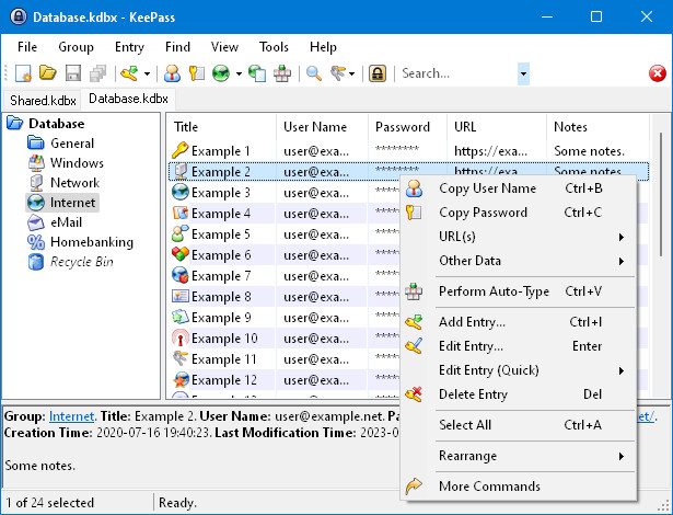 KeePass Password Safe - Password Manager - on LIVE DVD