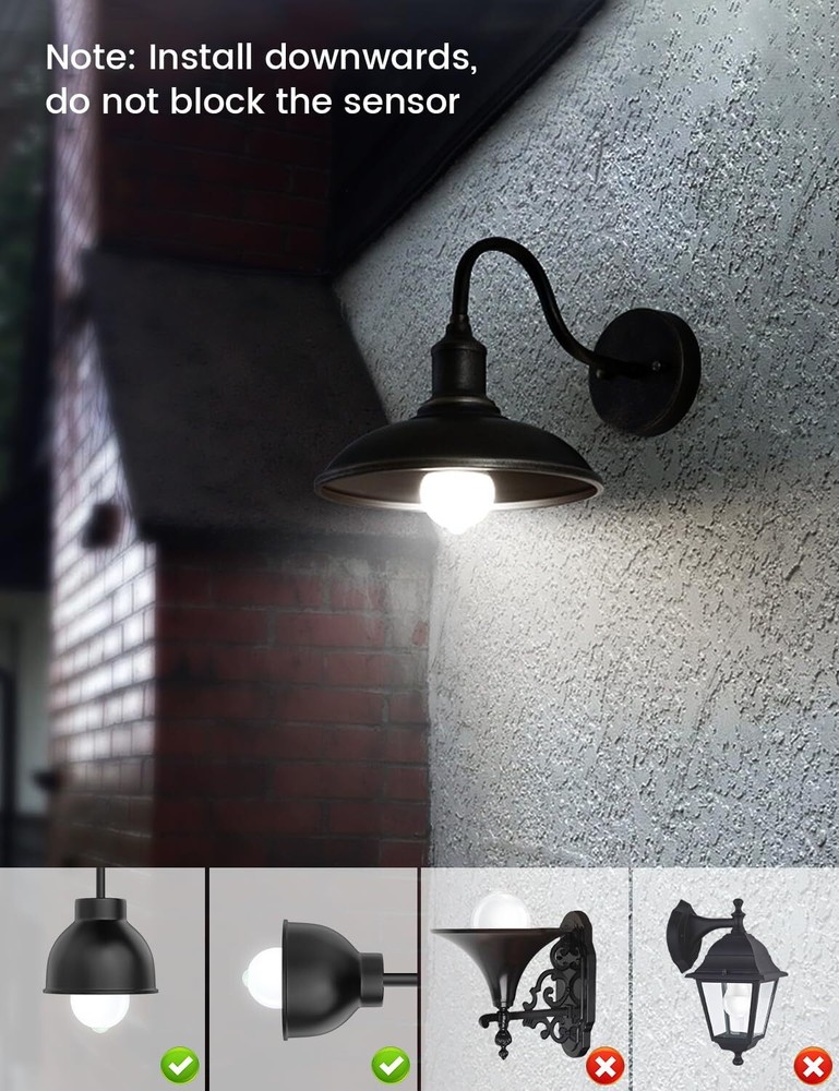 Motion Sensor Light Bulbs Outdoor 13w120w Equivalent Movement Activated Dusk T