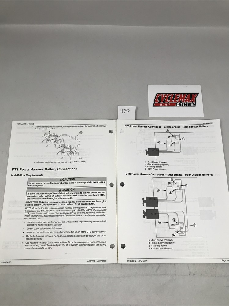 2004 Mercury DTS Ten Pin Engine Connection Service Manual (470)