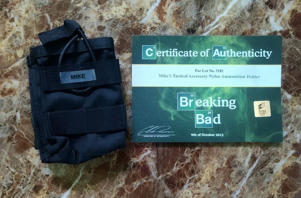 BREAKING BAD: Mike Ehrmantraut Nylon prop clip holder w/Studio COA