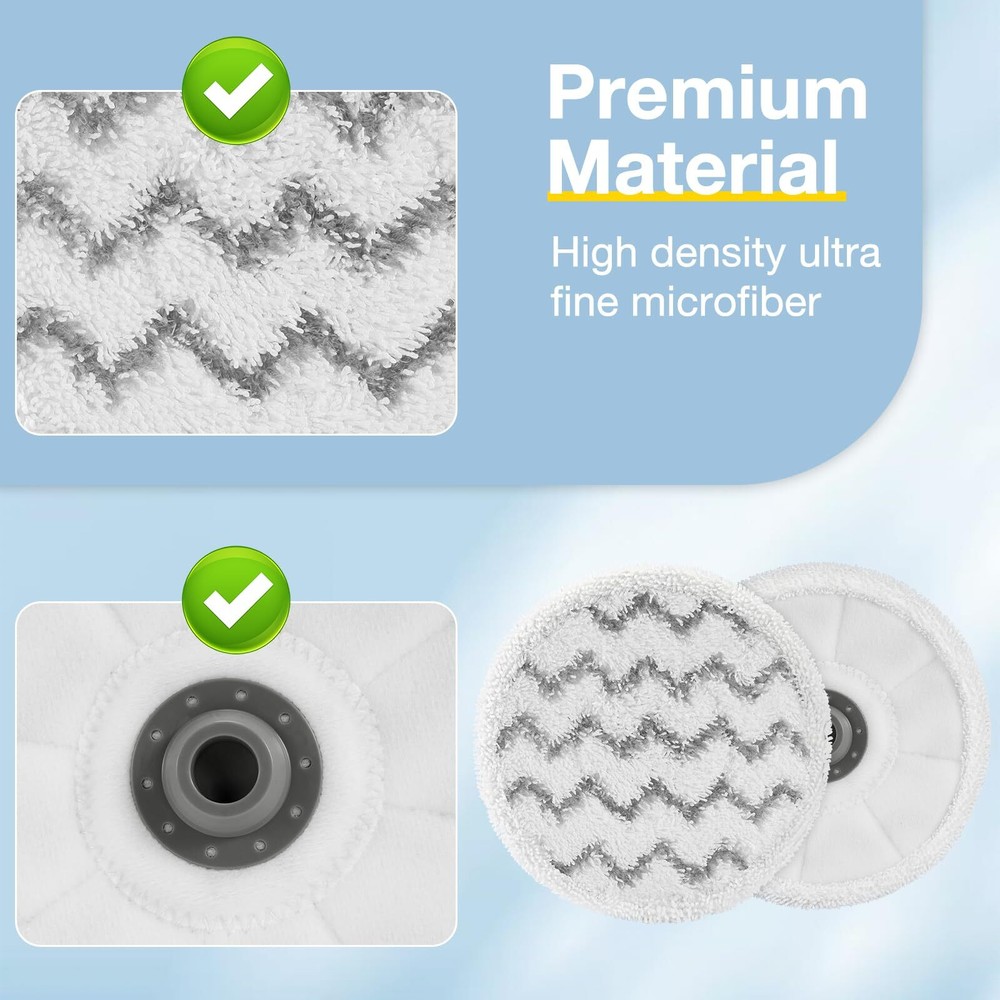 6pack 3897a / 3712 Rotating Steam Mop Pads Replacement For Bissell Spinwave Smar