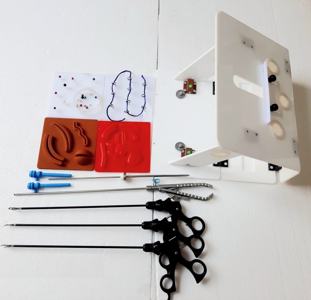 Laparoscopic Foldable Virtual Simulator Trainer Box Suture Training Kit Set