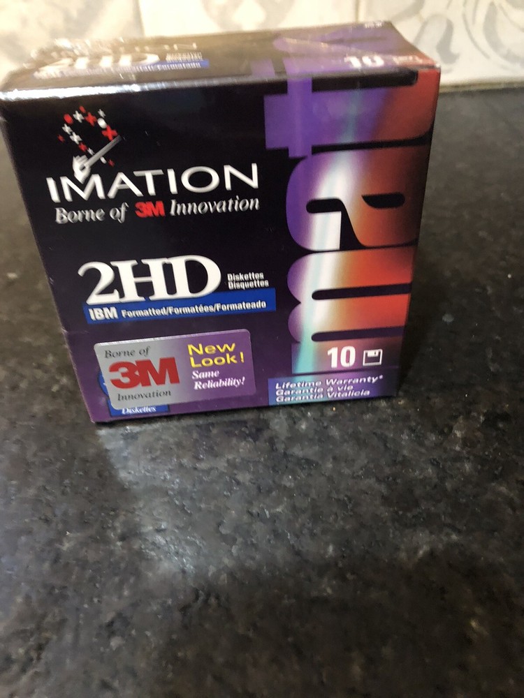 Diskette IBM Formatted 2HD IMATION 3M 10 Box Sealed New