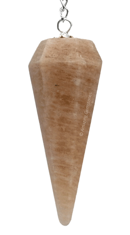 Cream Moonstone Dowsing Crystal Pendulum